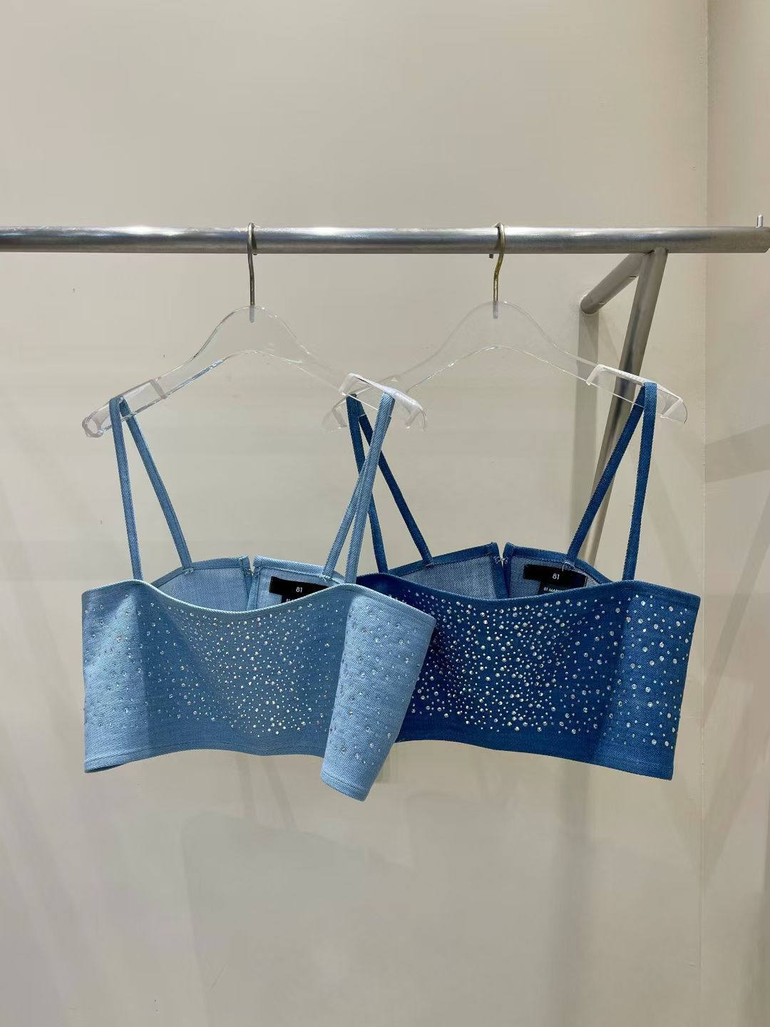 EM5028 碎鑽牛仔幼帶吊帶