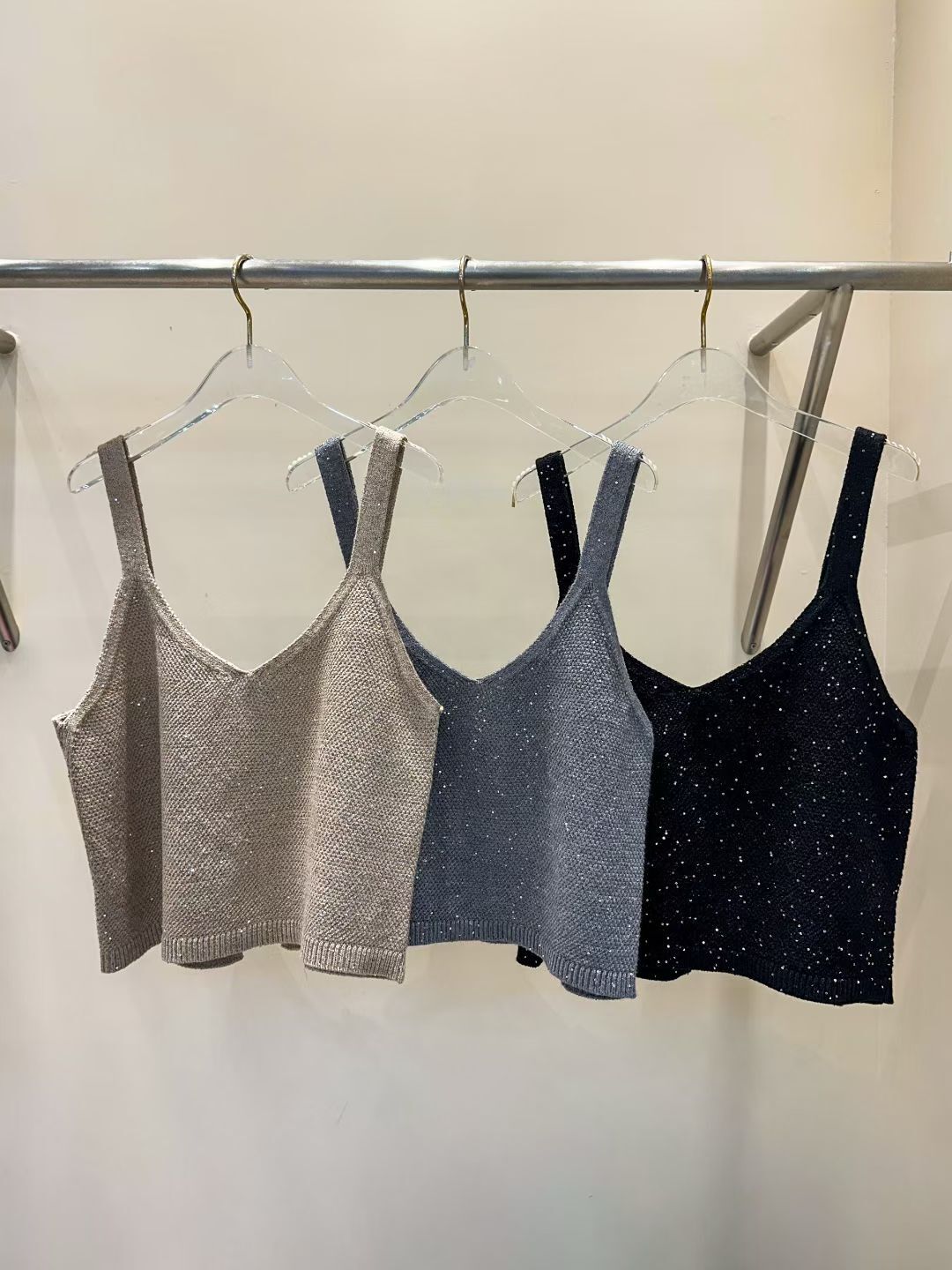 EM5029 夜空碎鑽針織吊帶