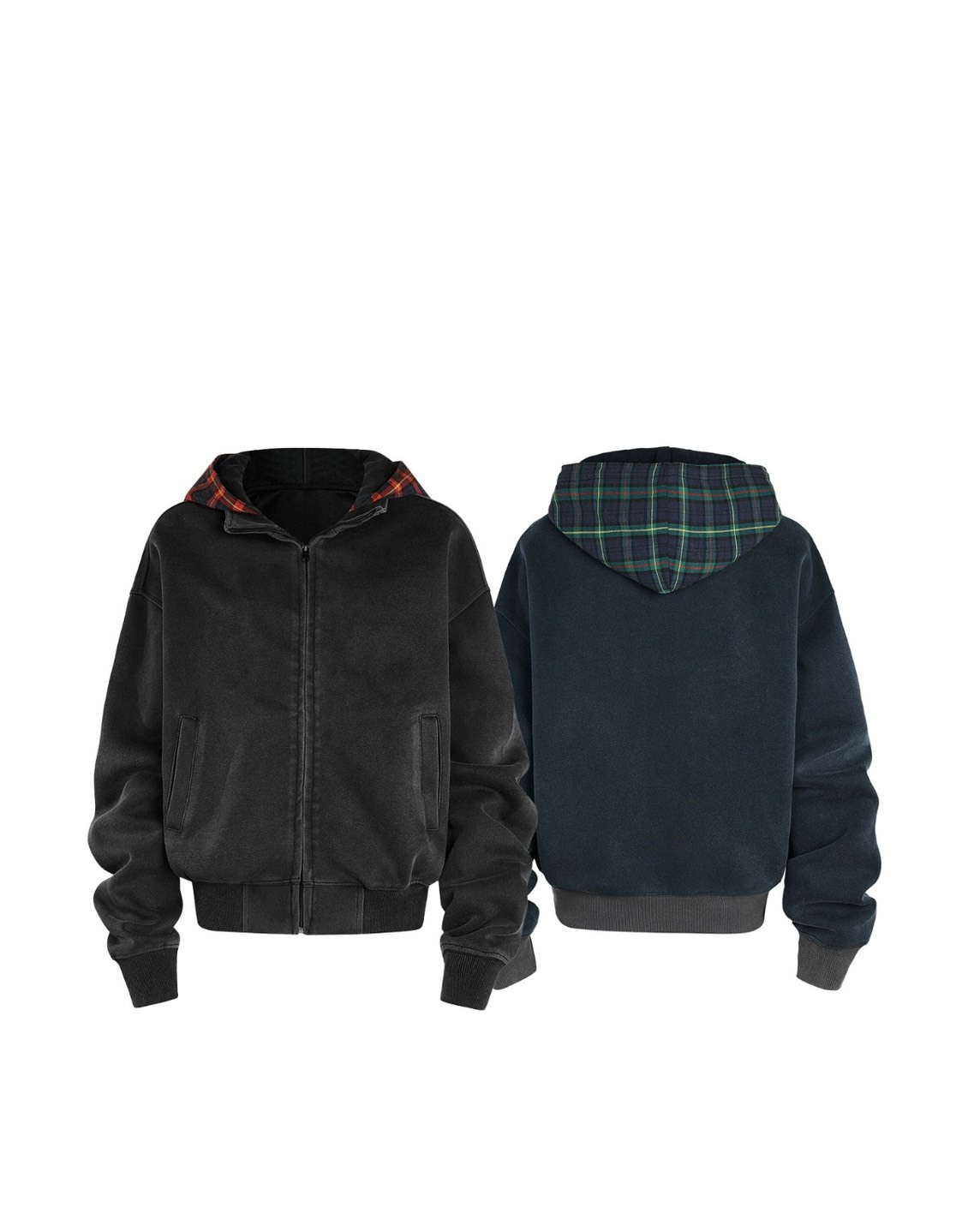 FU 美式 做舊假兩件 棉質棉帽 #外套