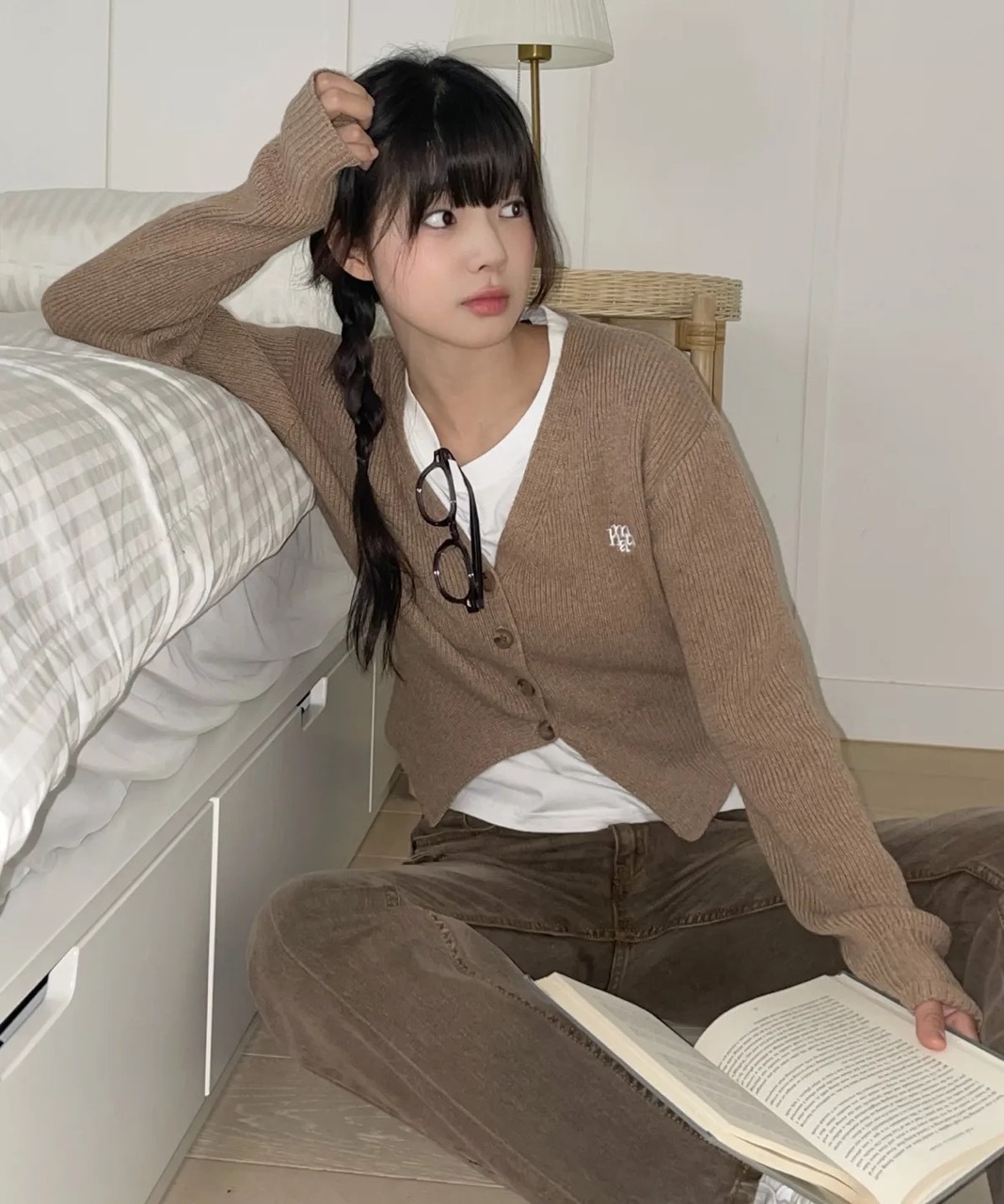 🇰🇷 MUAHMUAH 羊毛 短版針織衫 開襟衫 針織外套 排扣 保暖 / 預購