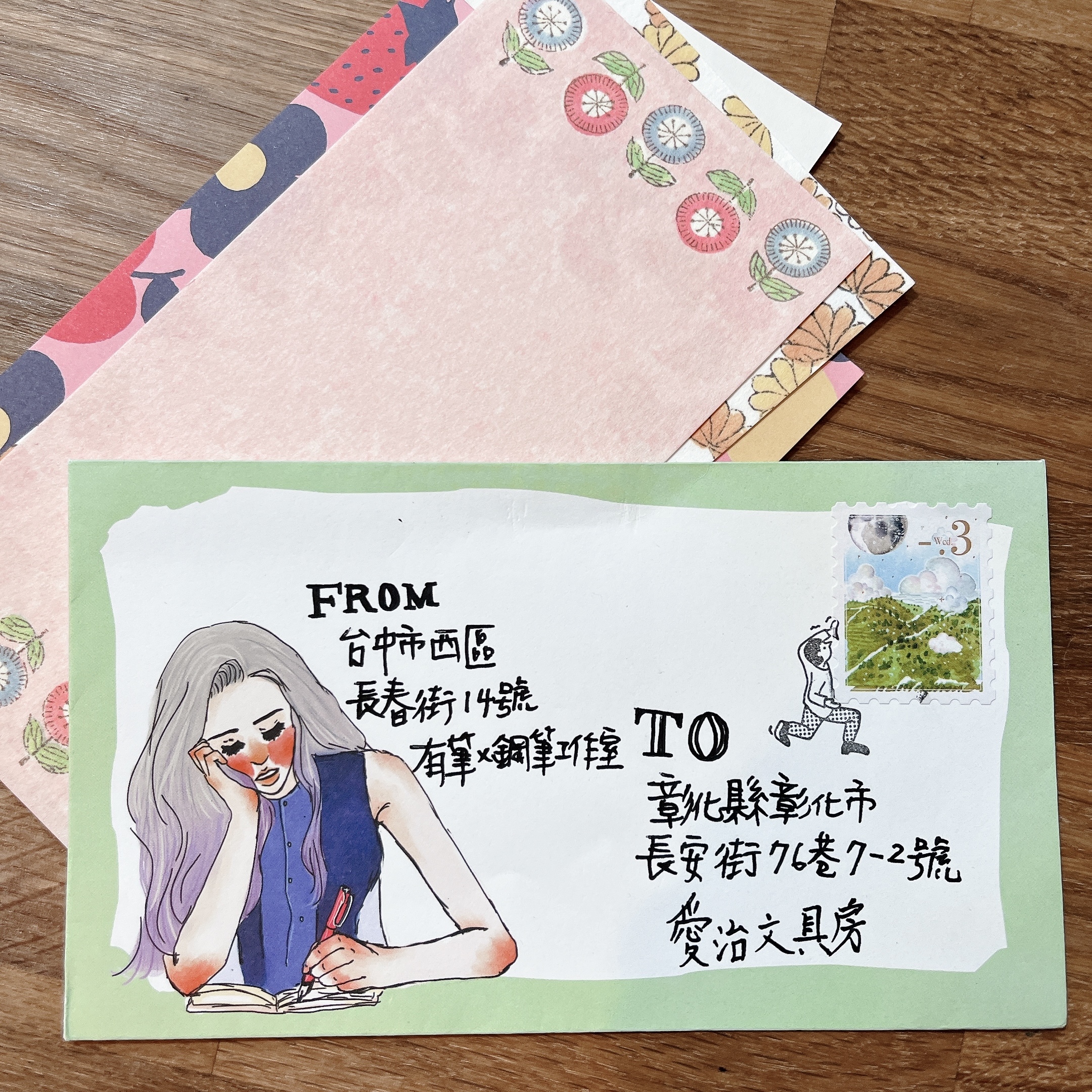 文具女孩信封8入 甜蜜生活