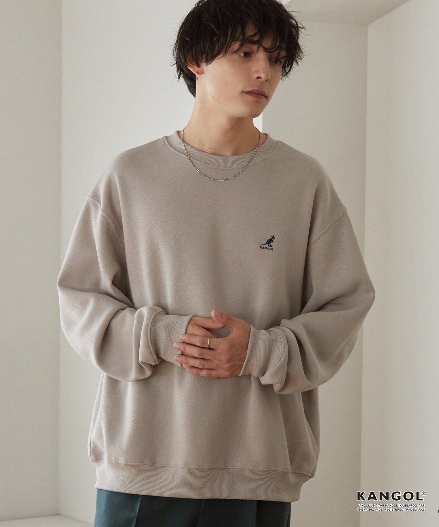 KANGOL / oversized sweatshirt pullover