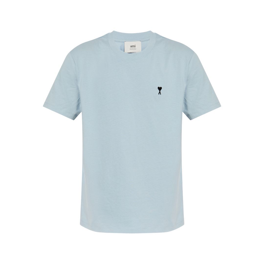 1LN0902-065 AMI T-shirt with Logo Blue #HTS346-724-4506 (C-BR-E)