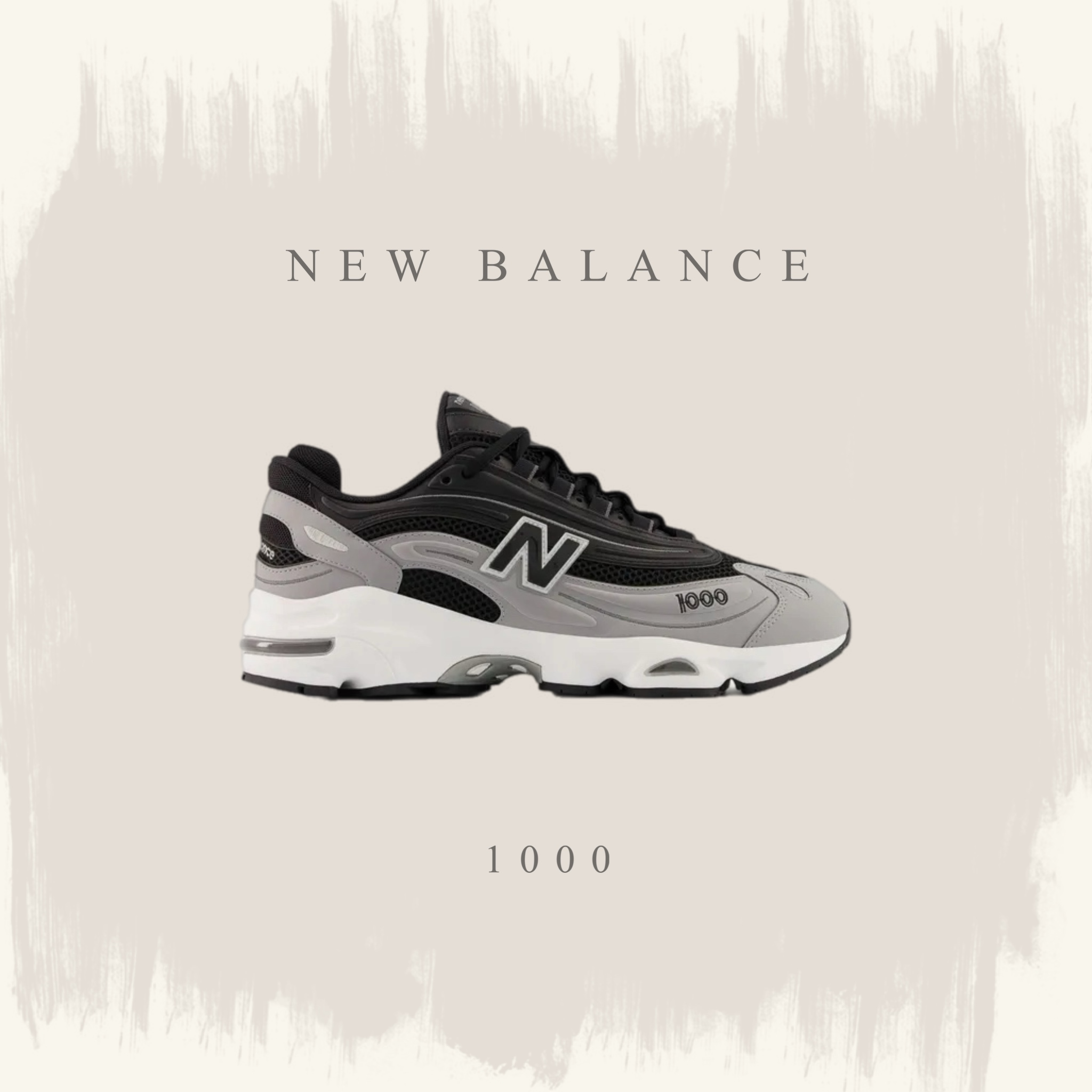 NEW BALANCE 1000 黑灰 簡約風 復古 休閒鞋 運動 日系 老爹鞋 M1000A