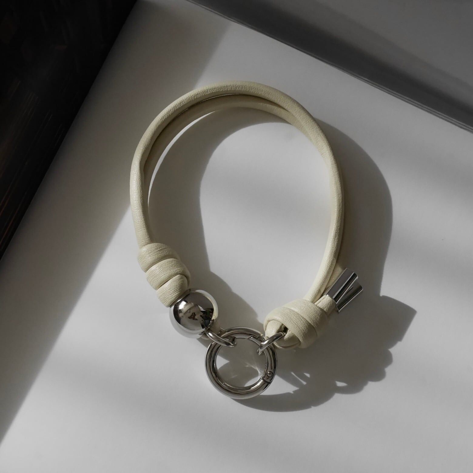 [nity] hand strap | ball silver / 白色 - 附墊片 (H042)