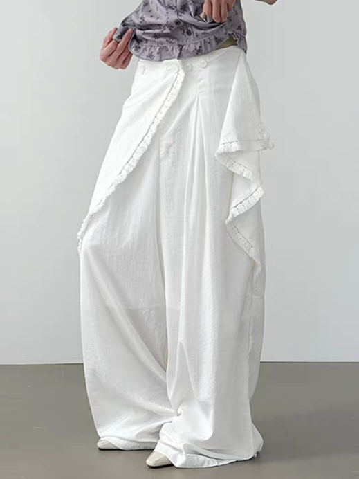 飄逸層疊造型裙褲