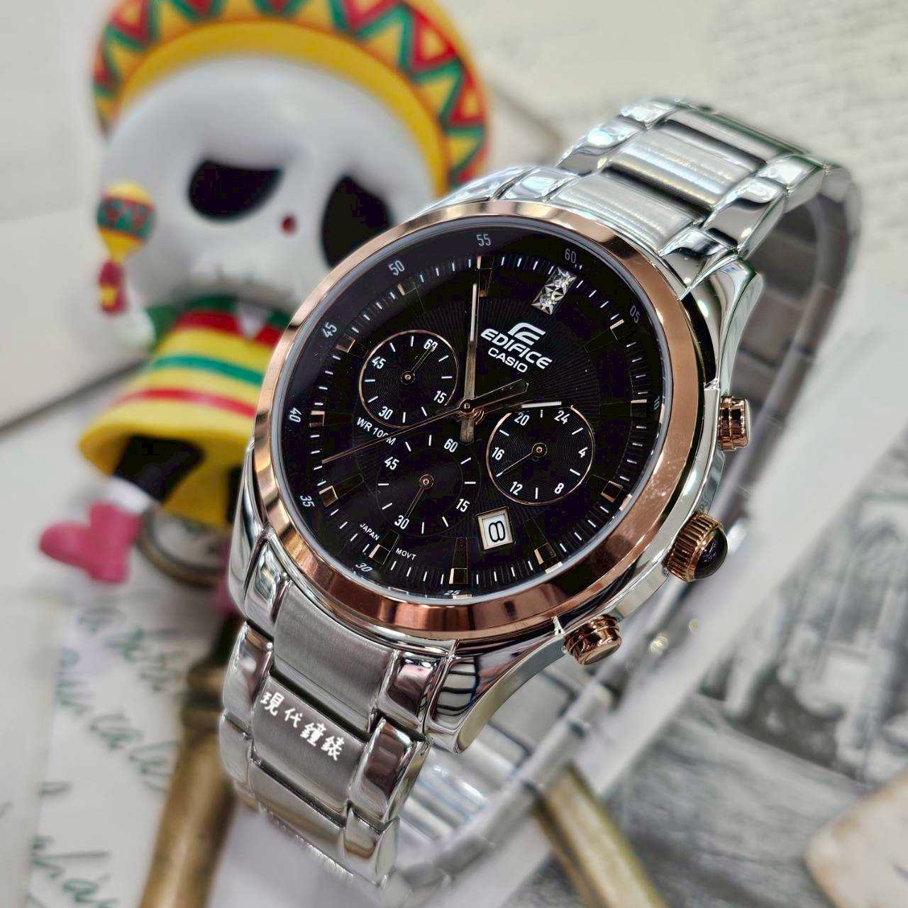 【 EDIFICE】穩重紳士計時男錶EF-530P-1A 40mm 現代鐘錶