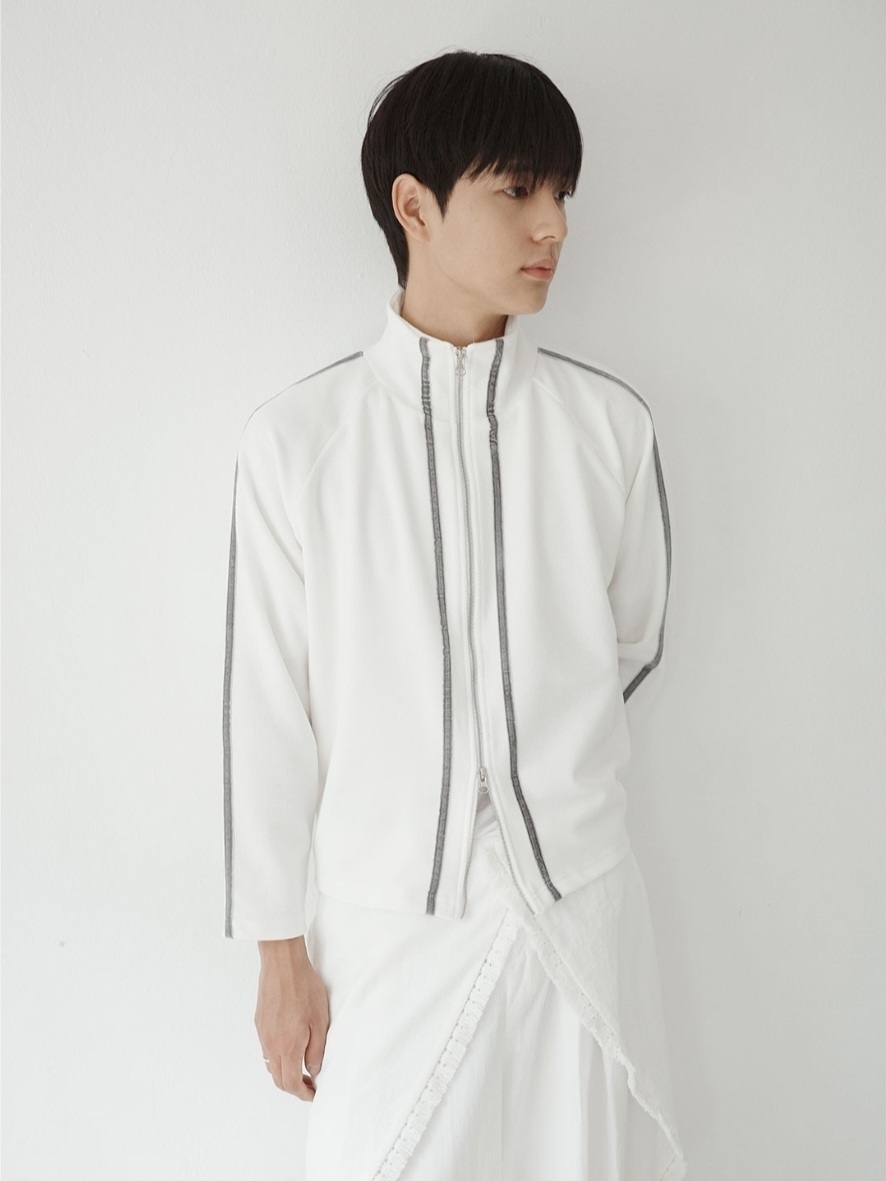 minimal track zip-up