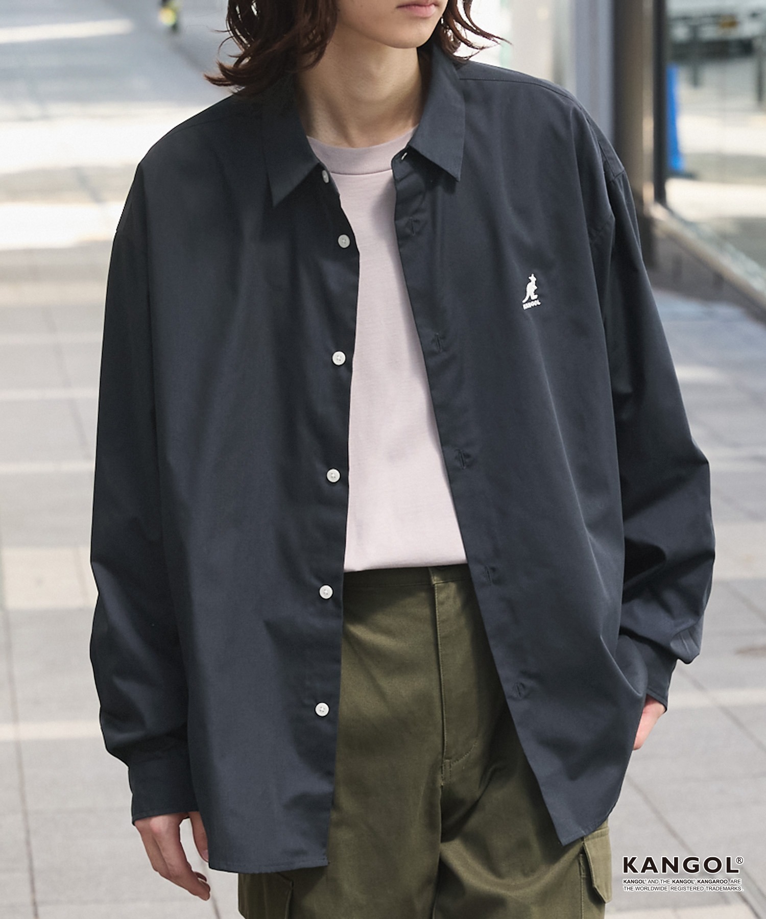 日本 Kangol x mono-mart Logo Collar Shirt [sh1554]