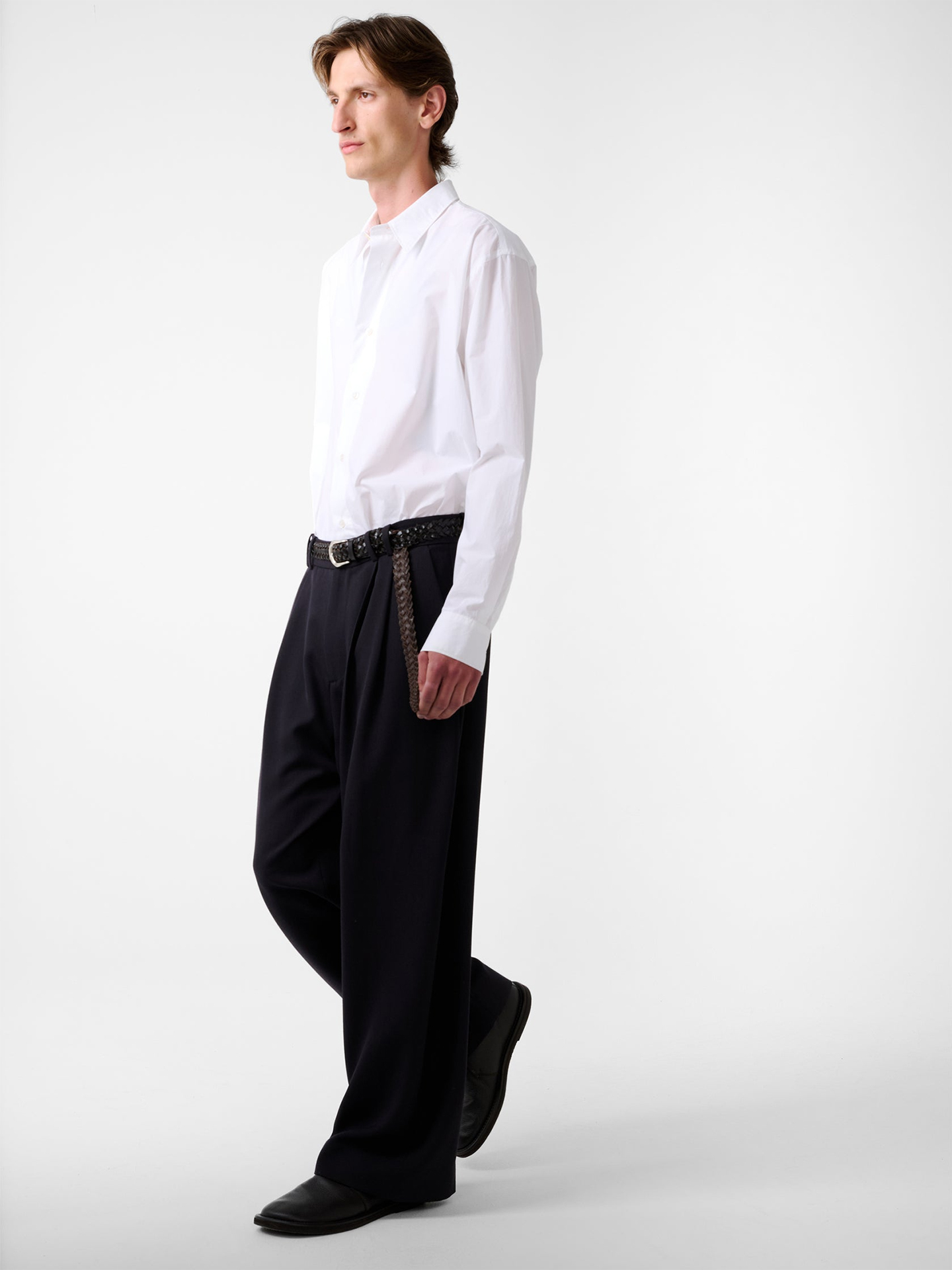 Studio Nicholson Line Double Pleat Volume Pant Pewter