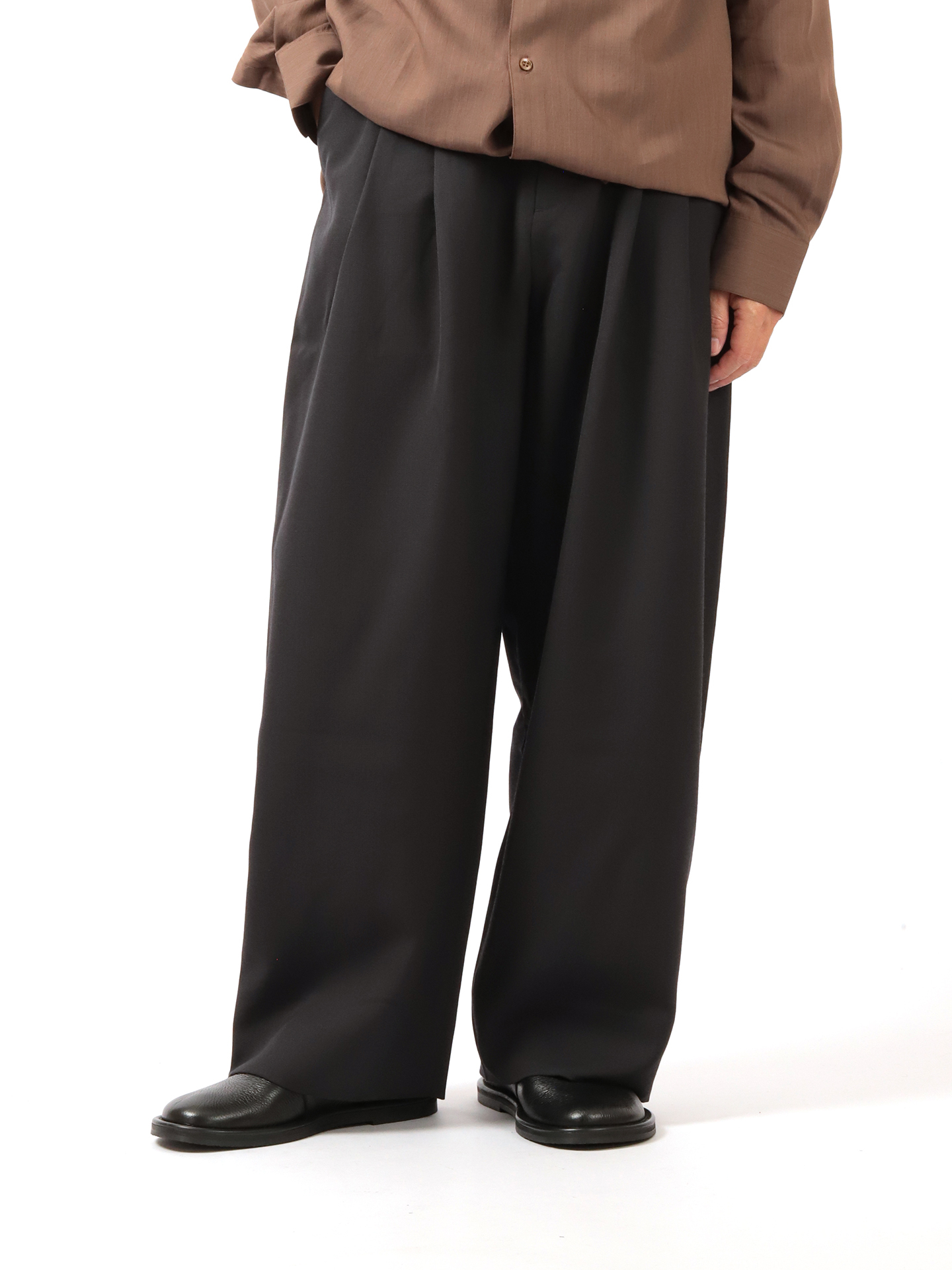 Studio Nicholson Line Double Pleat Volume Pant Pewter