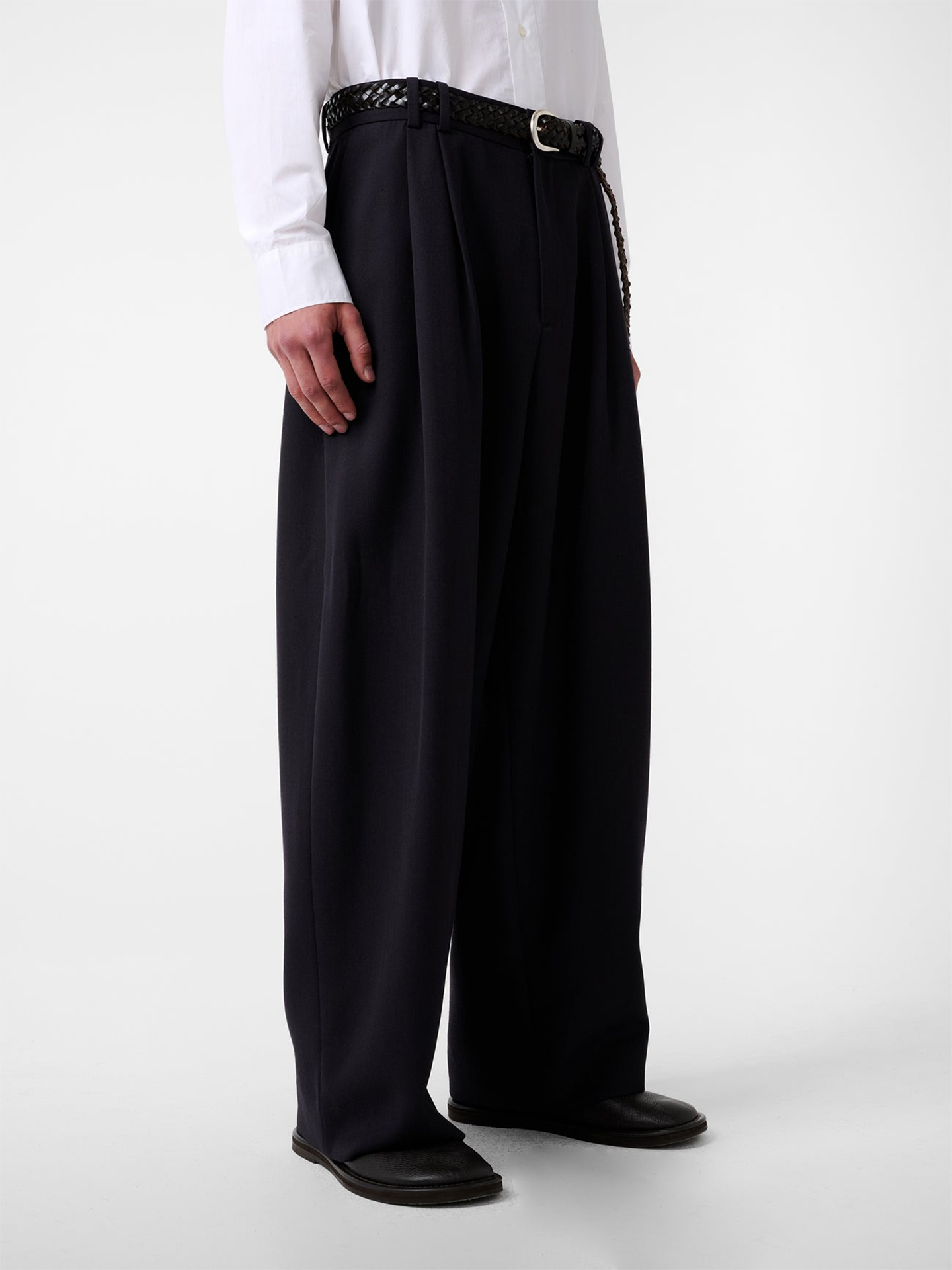 Studio Nicholson Line Double Pleat Volume Pant Pewter