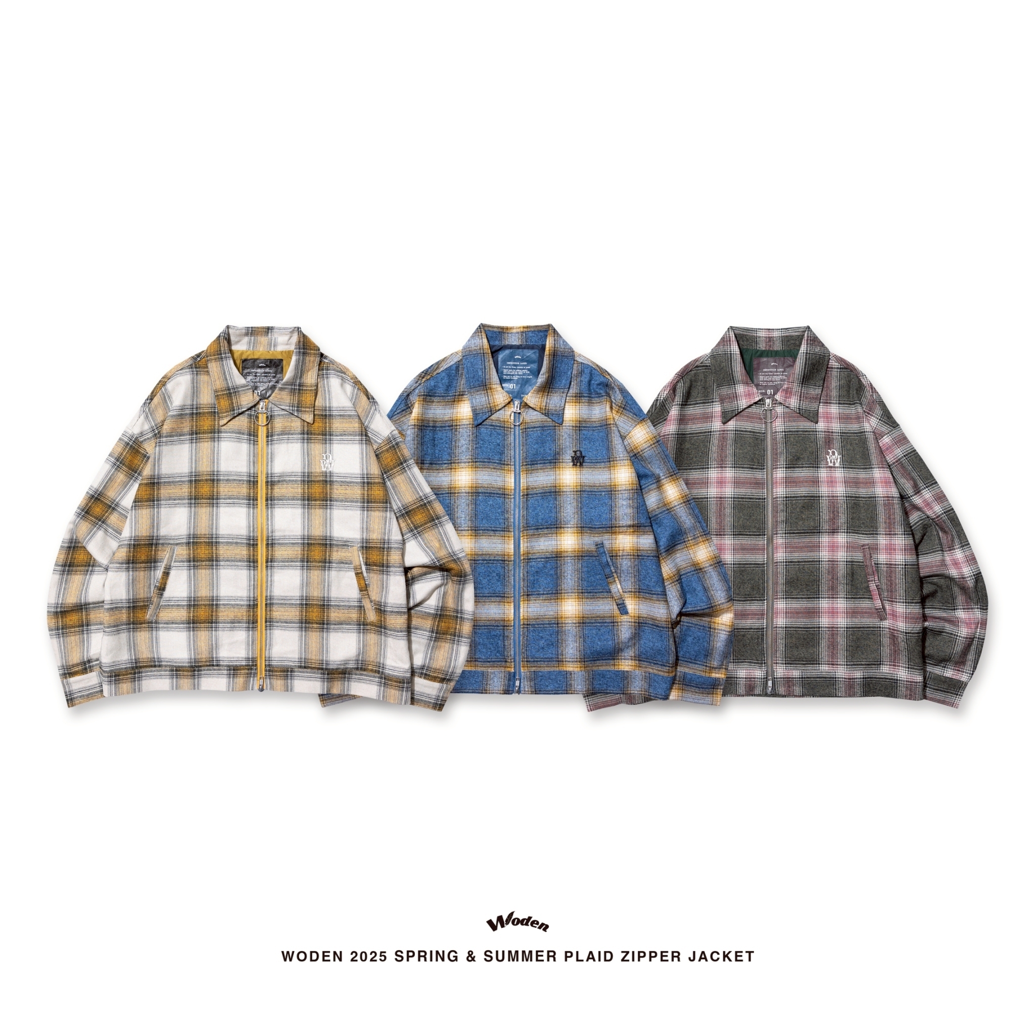 WODEN 2025 Fall & Winter 001 Plaid Zipper Jacket