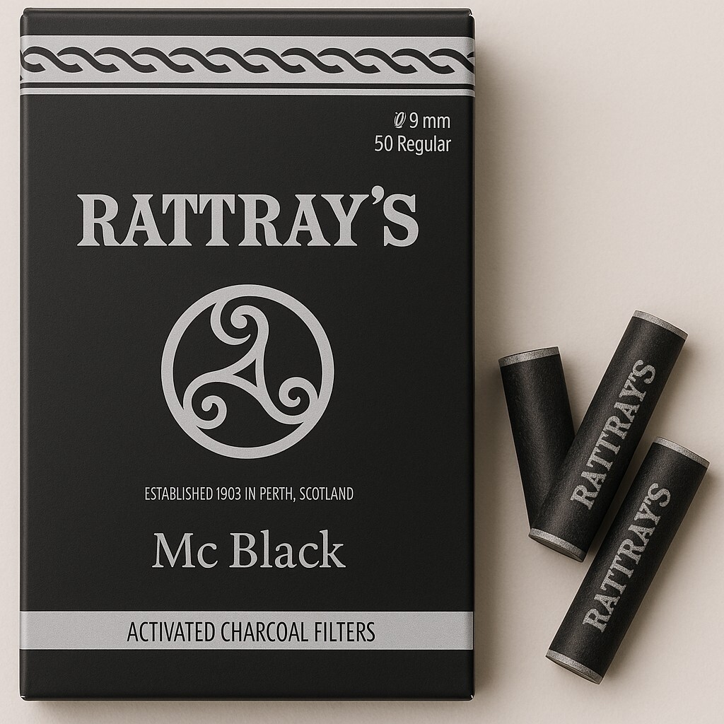 【Rattray’s 活性碳濾嘴】德國獨家進口、獨家販售、9mm、50支 活性碳 雙面陶瓷濾蓋 濾芯 濾嘴