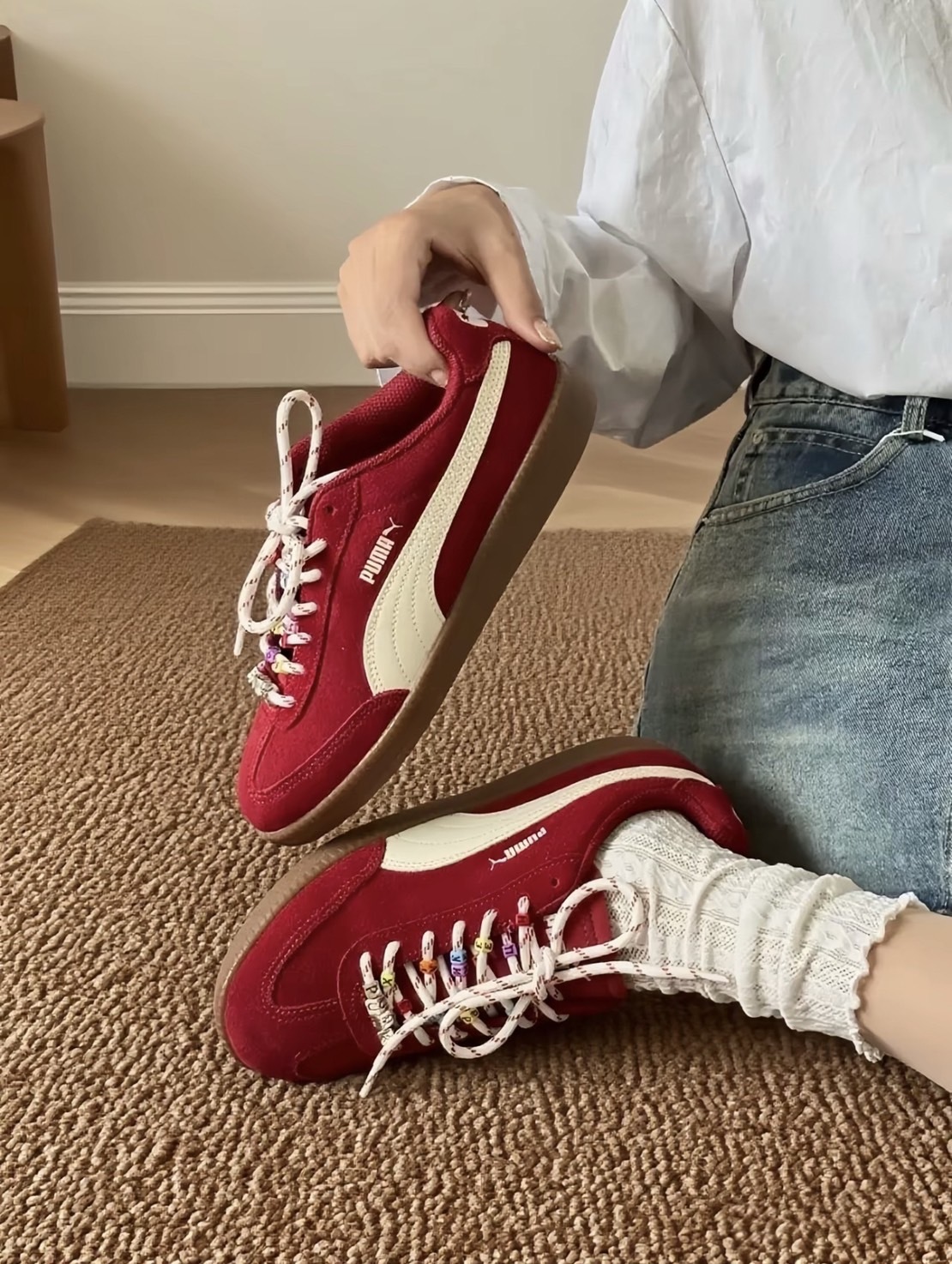 Puma 9-T SUEDE 麂皮 德訓鞋 焦糖底 復古紅 406756-04