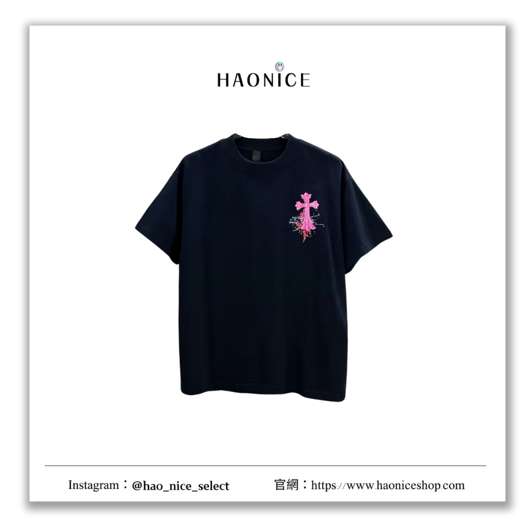 【HAO NICE】100%正品 CHROME HEARTS 精品品牌🔥經典十字架刺繡塗鴉圓領短袖 短T