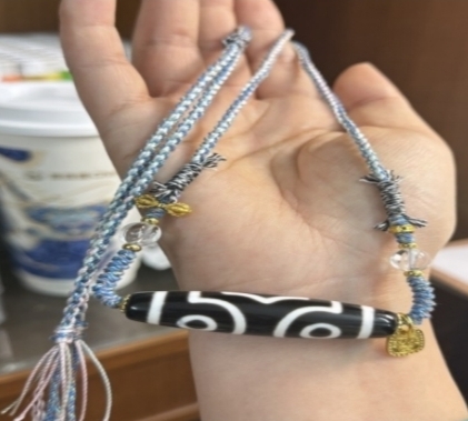 KKDU250107502 黑白三眼项链