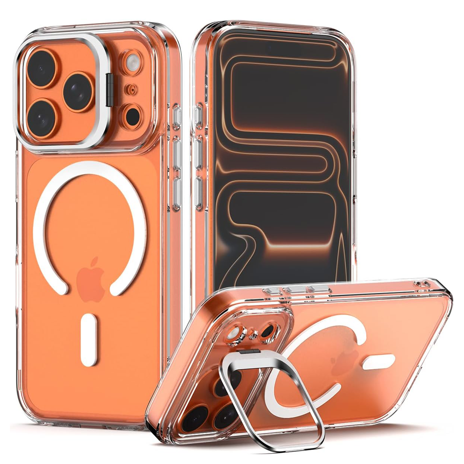 XPRO - Mag Crystal Stand - iPhone 17 Pro Max Case 透明磨砂防撞磁吸支架手機保護殼