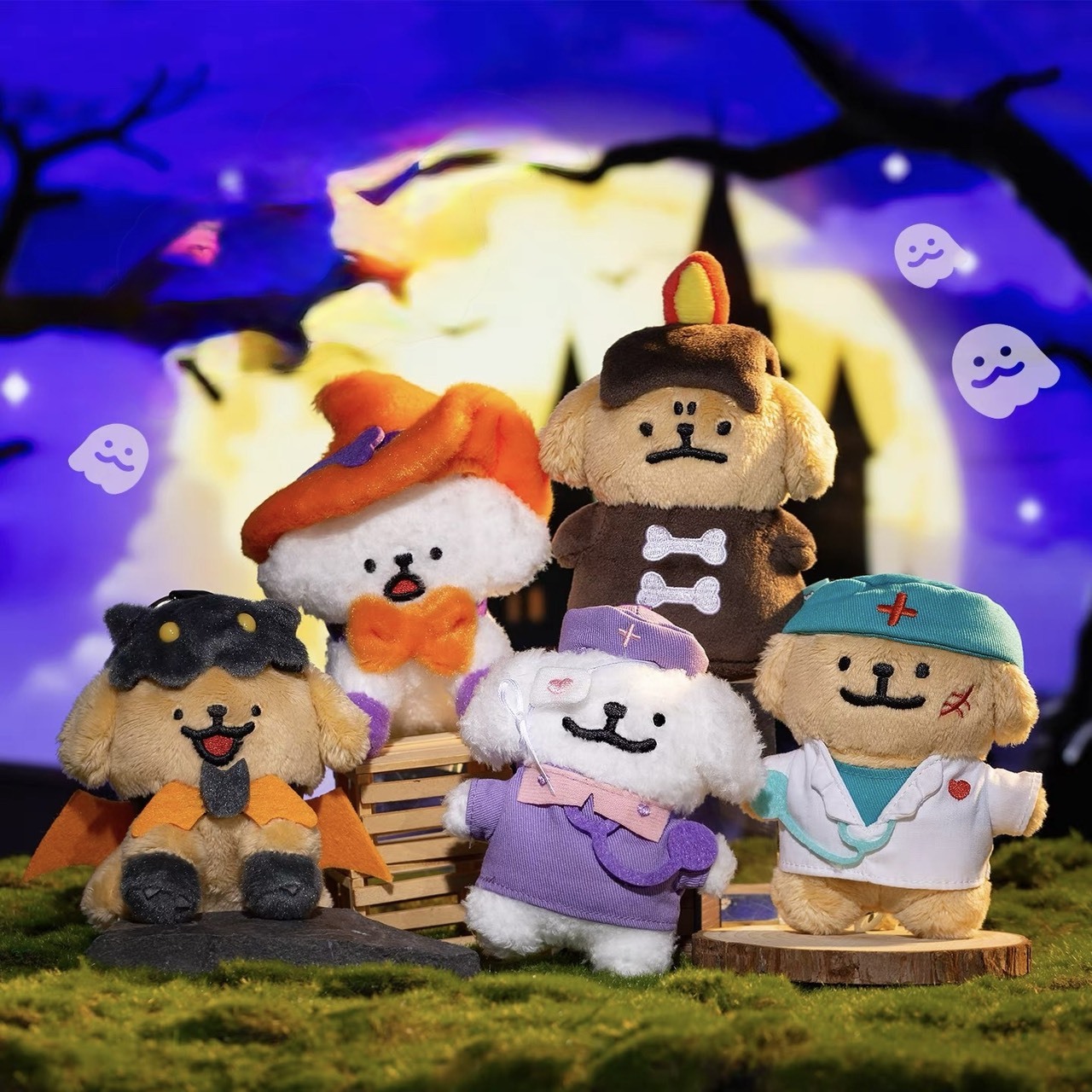 iSNEAKERS｜線條小狗 Maltese 萬聖節系列 玩偶 吊飾