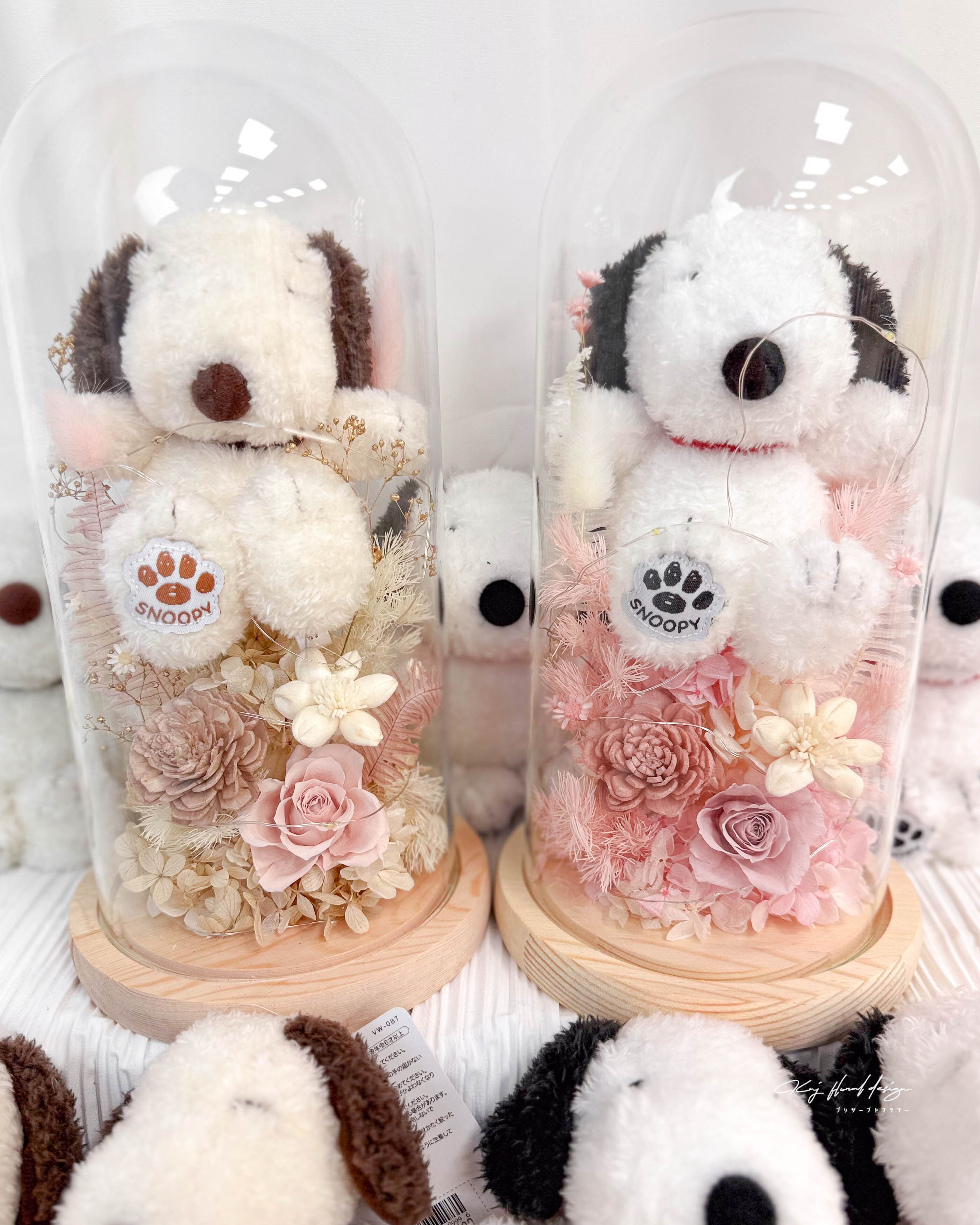 SNOOPY 史努比 永生花玻璃燈盅