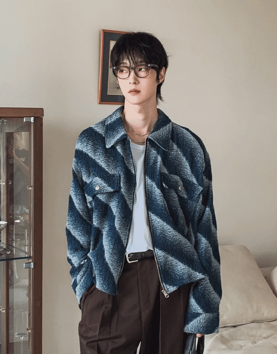 Flow 牛仔短款拉鍊夾克