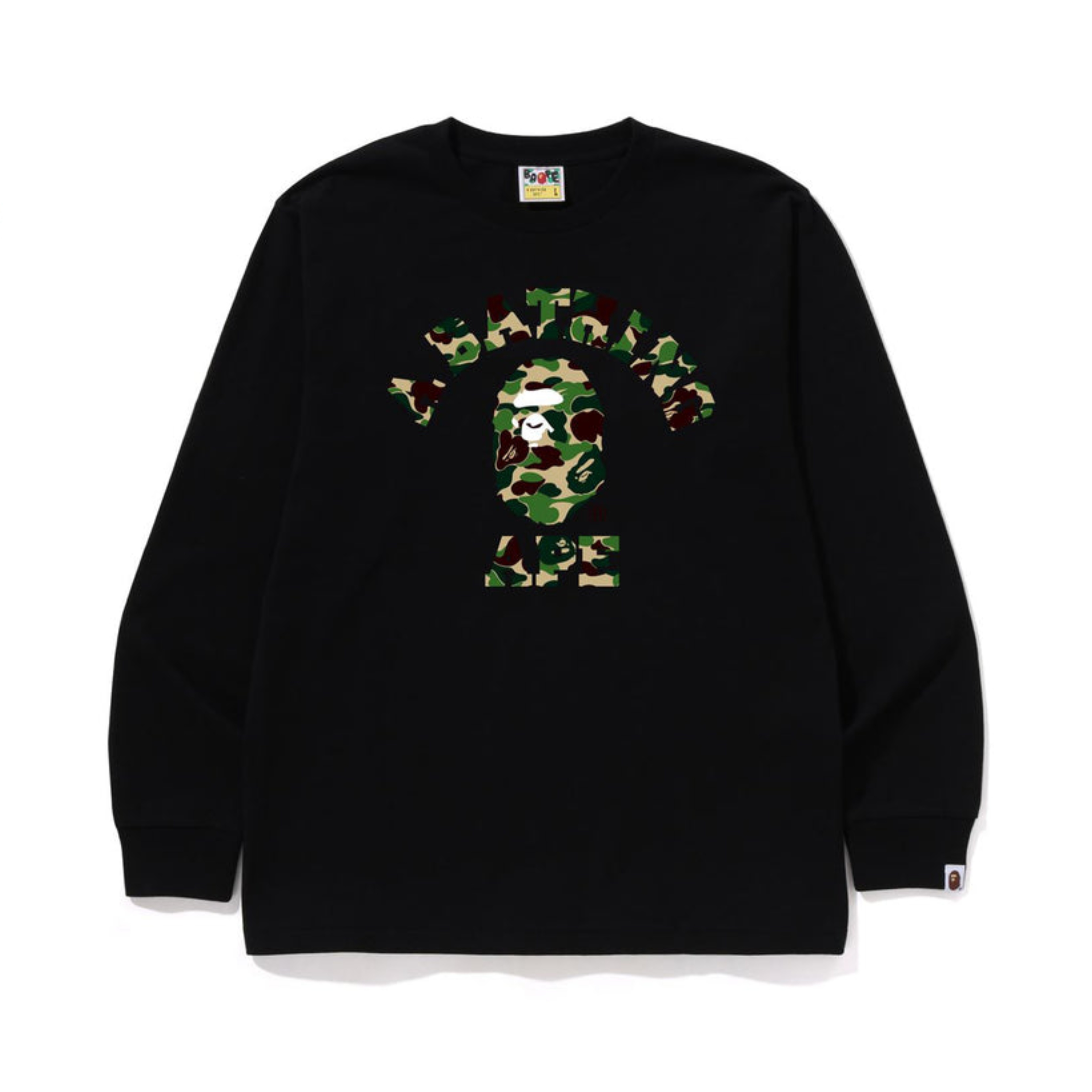 2025AW BAPE A BATHING APE ABC CAMO COLLEGE L/S TEE 小頭 迷彩 長T 現貨 1L80111005
