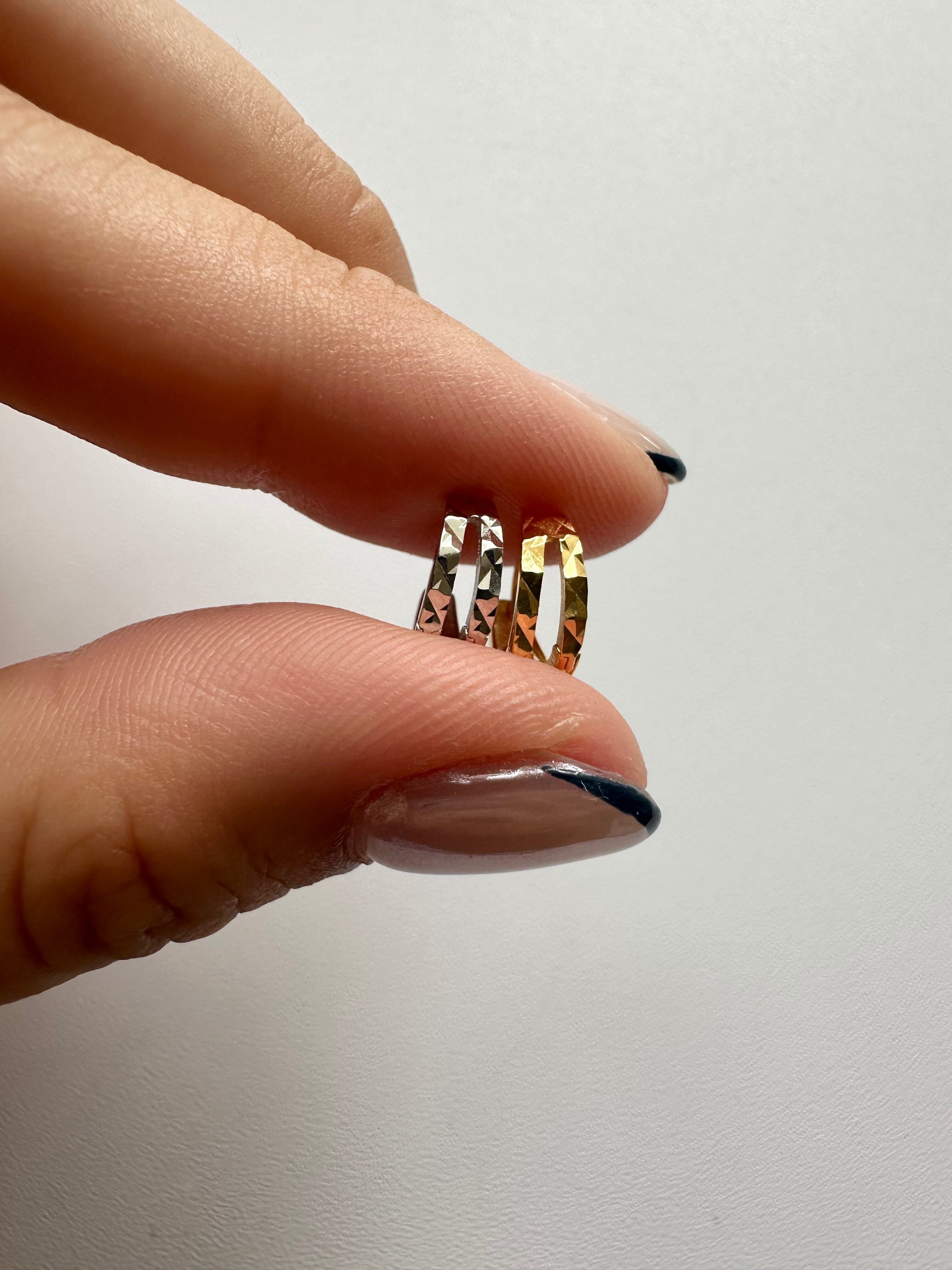 S925 separate cut hoop pierce