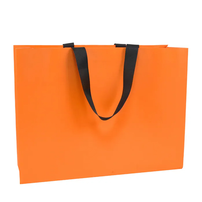 厚磅｜精品紙袋 W453412 單色滿版 晨光橘 10入/包 45*34*12cm【NW25-453402】