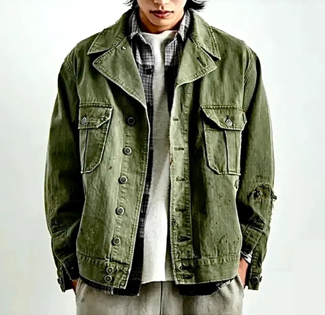 9/25 RE-STOCK: BOWWOW M41 HBT JACKET - OLIVE PRE ORDER ITEM (預訂中)