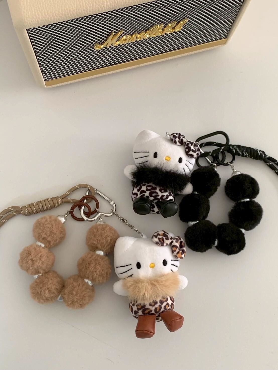 超可愛的豹紋Kitty絨毛吊飾