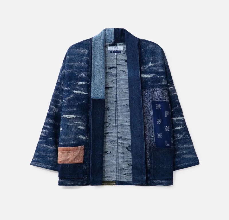 LAST RE-STOCK: FDMTL JAPAN JACQUARD DENIM HAORI 2 YEARS WASH JACKET *OVERSEAS EXCLUSIVE - PRE ORDER ITEM (預訂中)
