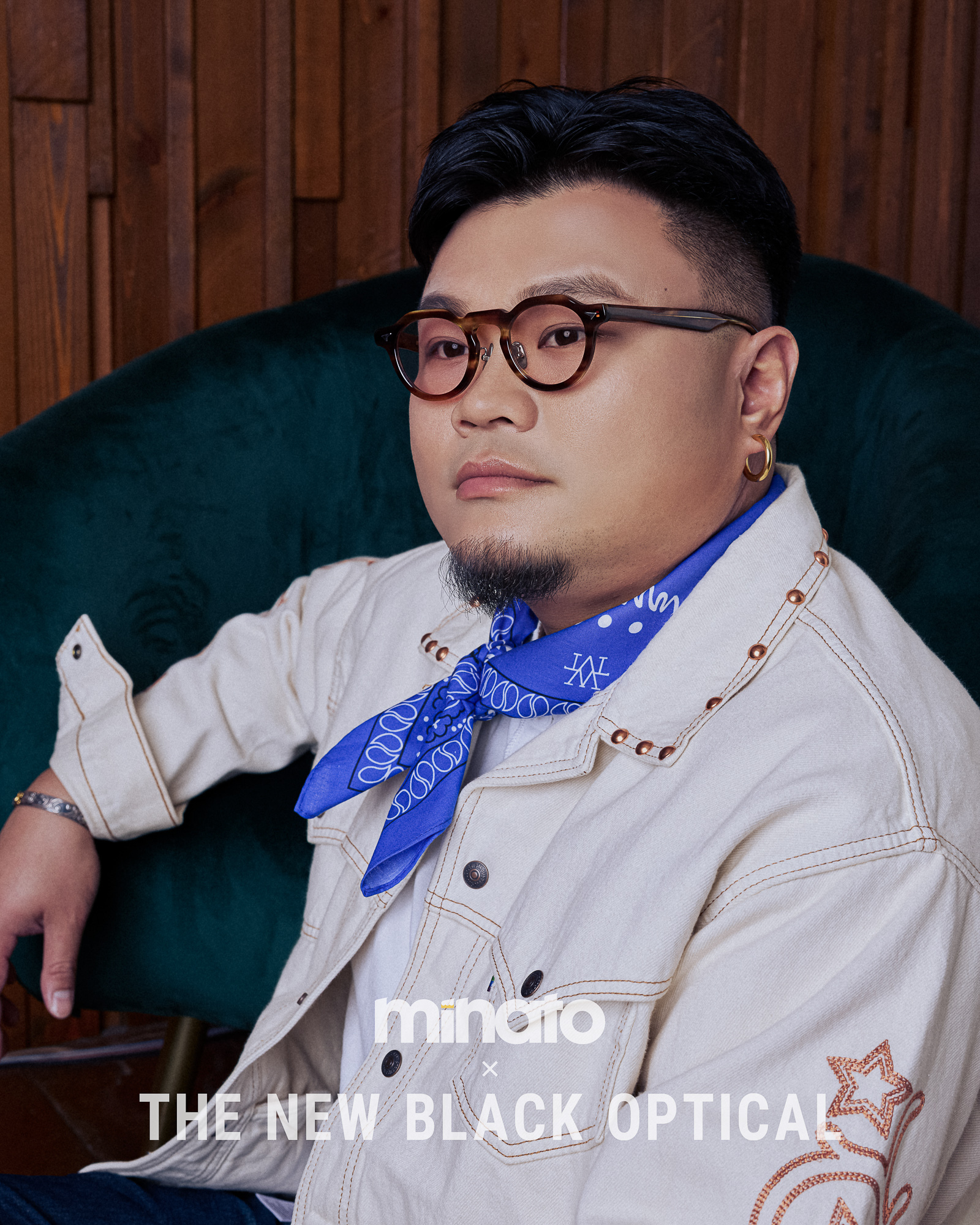 品川義則 X Minato X The New Black Optical Y1 - C-6 Light Demi 淺玳瑁色