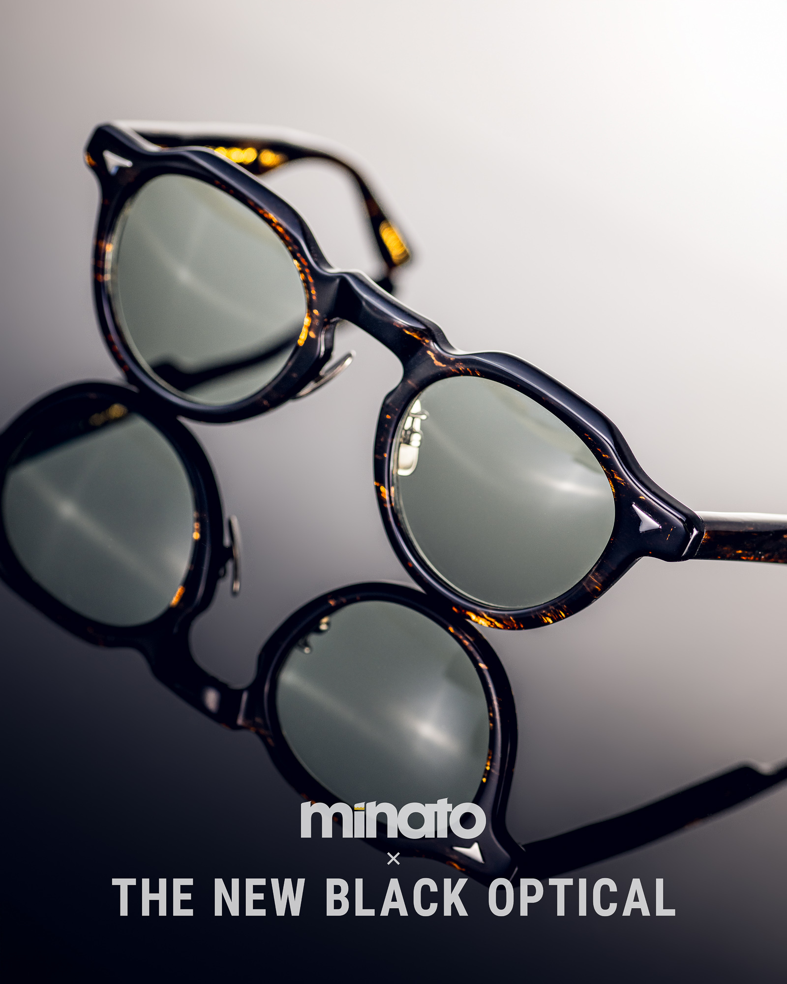 品川義則 X Minato X The New Black Optical Y1 - C-3 Burning Wood Demi 木啡色