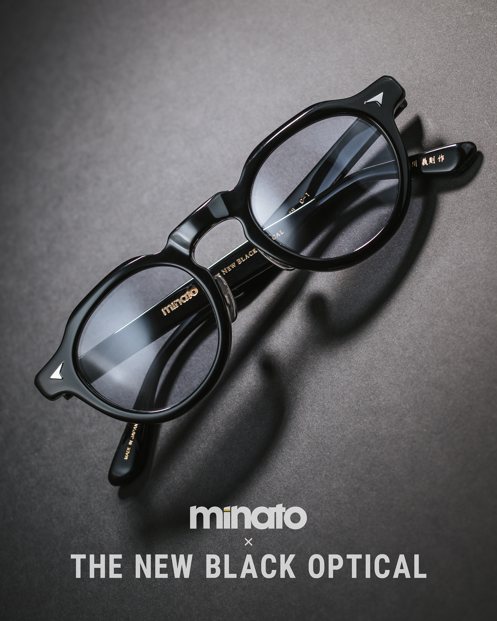 品川義則 X Minato X The New Black Optical Y1 - C-1 Black 黑色