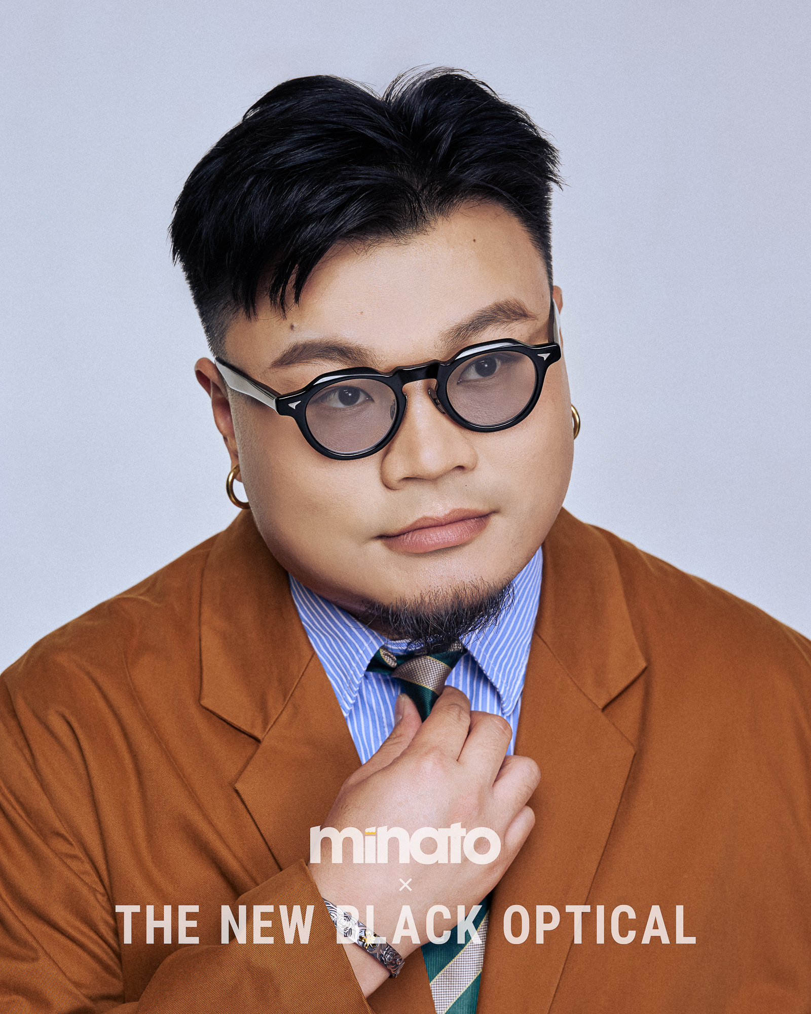 品川義則 X Minato X The New Black Optical Y1 - C-1 Black 黑色