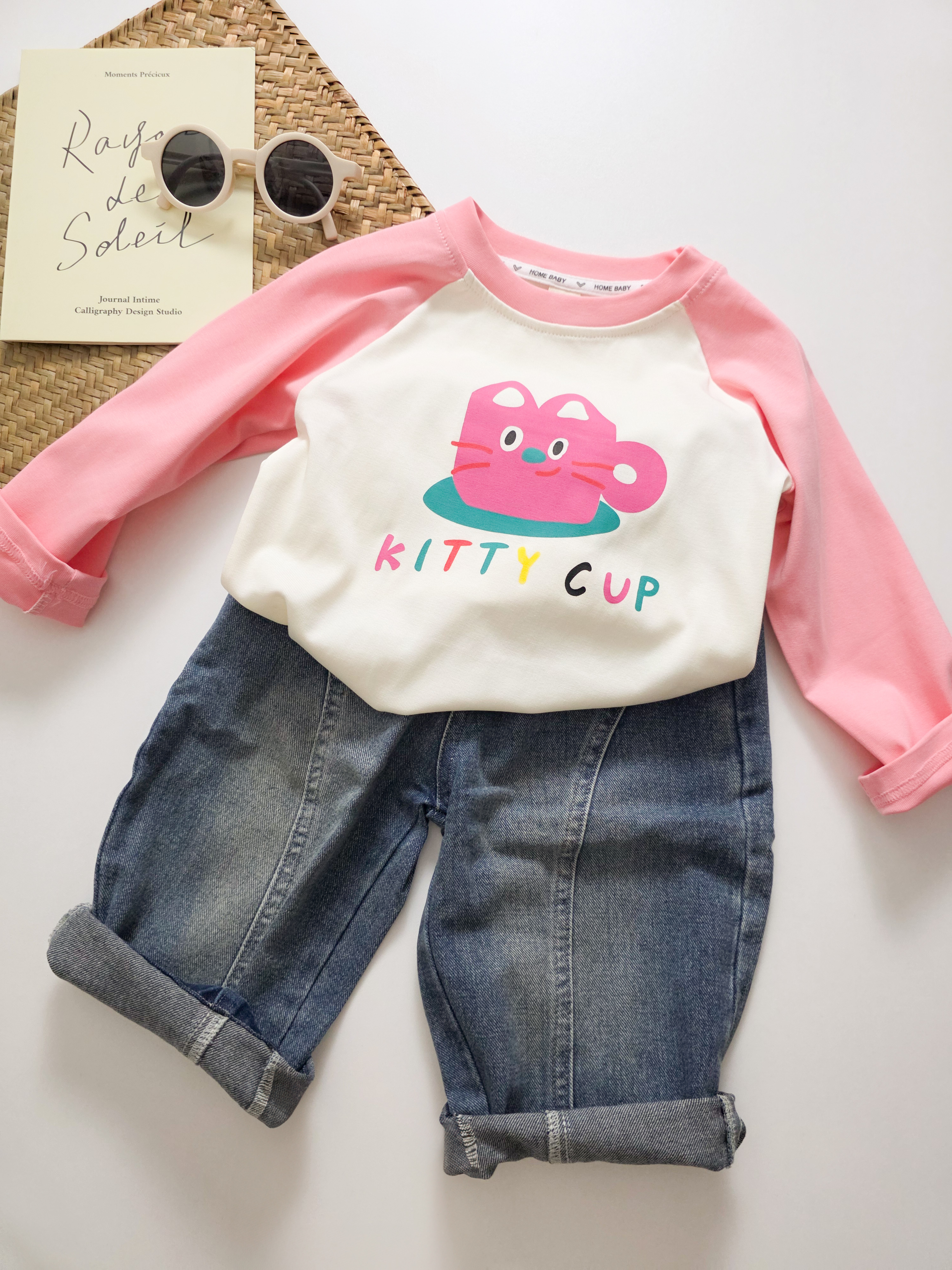 桃桃貓貓杯 長袖上衣