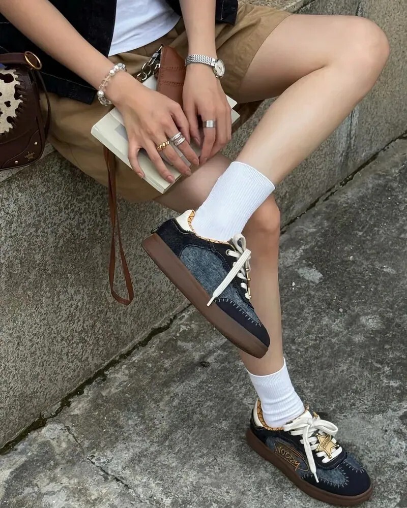 DIsney x Teenmix woody 玩具總動員 胡迪 牛仔 復古 焦糖底 牛仔藍