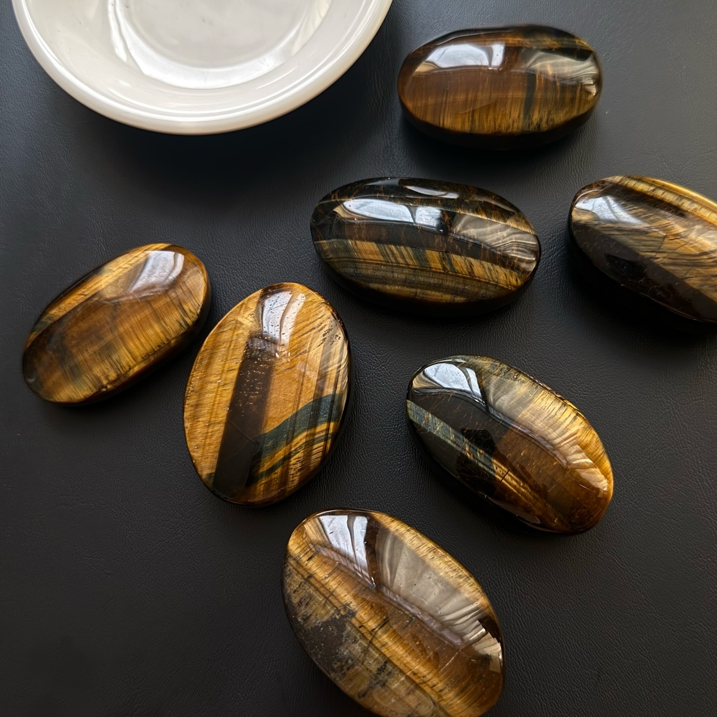 [原石] 藍黃虎眼石 水晶把玩