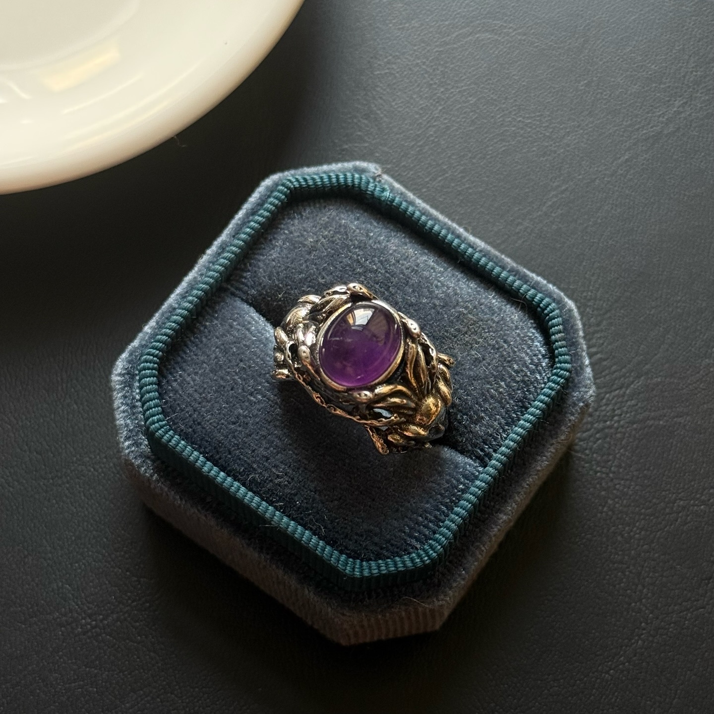 [原石] 紫水晶 男戒 水晶戒指