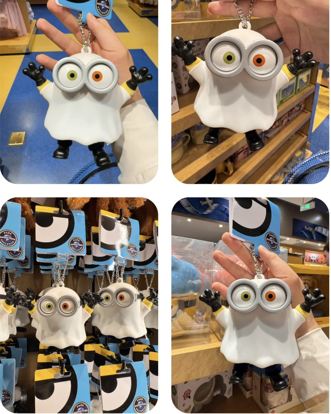 環球影城 代購 正版 萬聖節 小小兵 幽靈 鮑勃夜光掛件