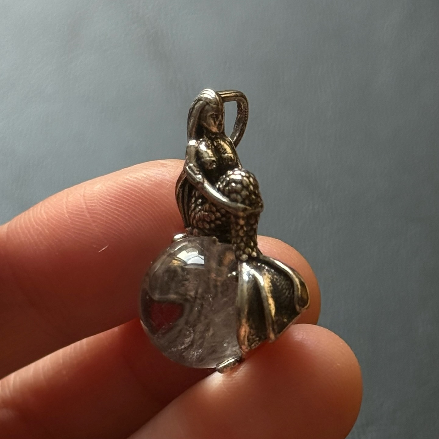 [原石] 白水晶 美人魚 項鍊吊墜