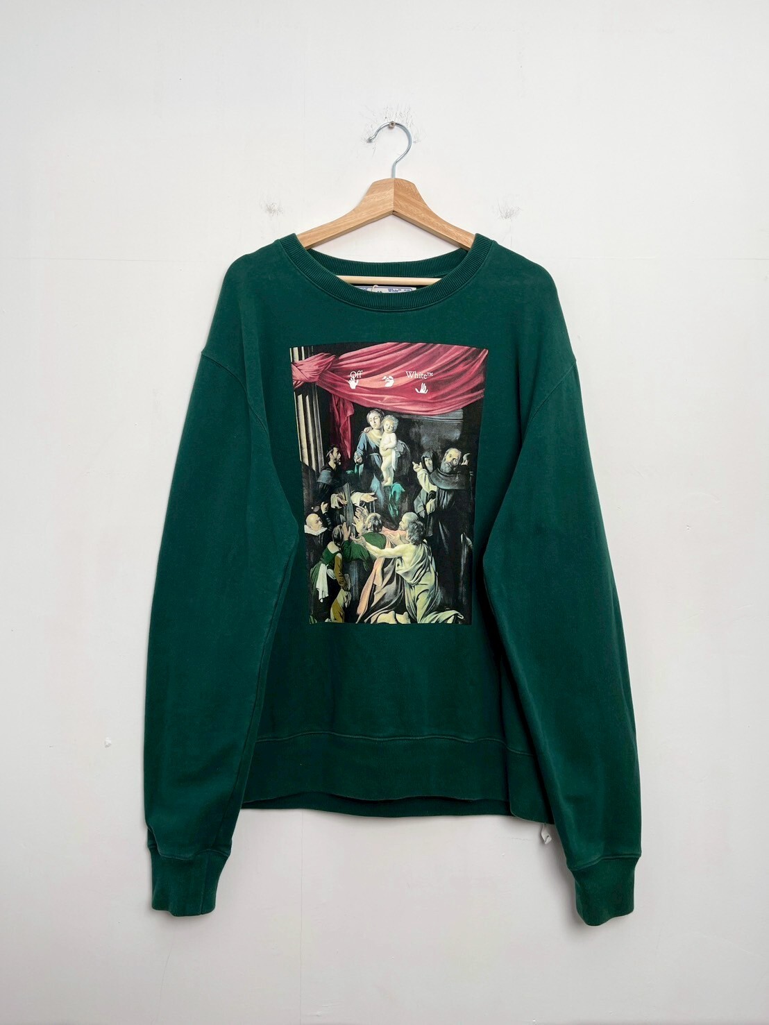 OFF-WHITE Slim Fit Carvaggio Painting Sweatshirt SIZE XL