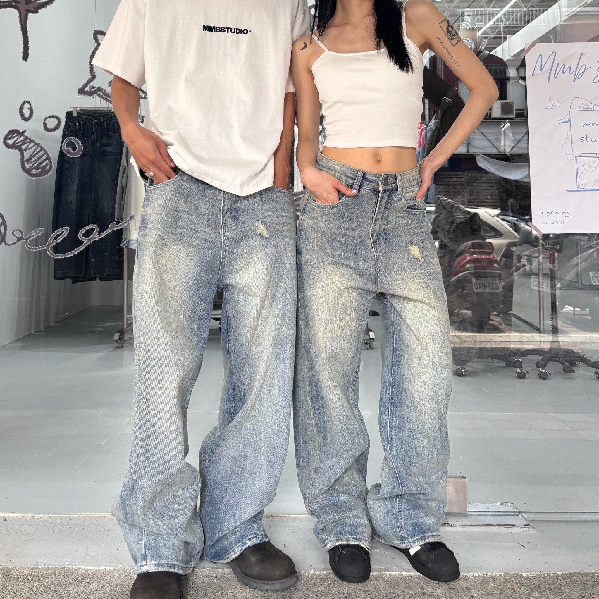 mmb萬搭褲王瘦瘦直腿牛仔褲