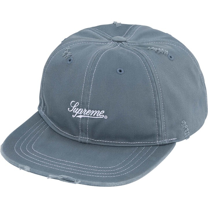Supreme 25FW Distressed Script 6-Panel 帽