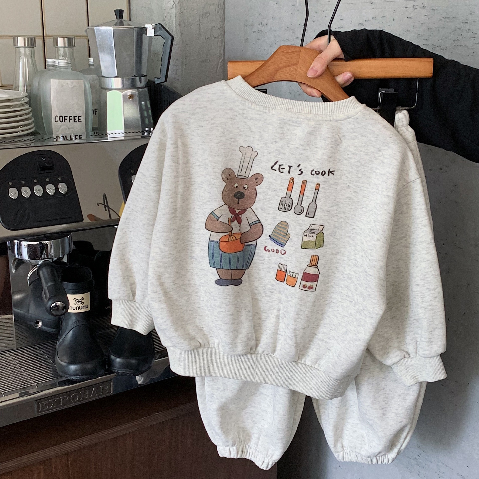 廚師小熊套裝  ꕀꕀ     ‧₊  ＊上衣 + 褲子