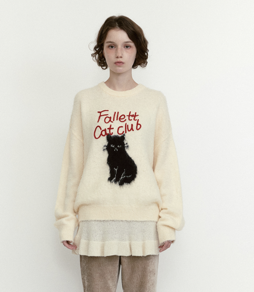 【現貨】【FALLETT🌼】CAT CLUB KNIT