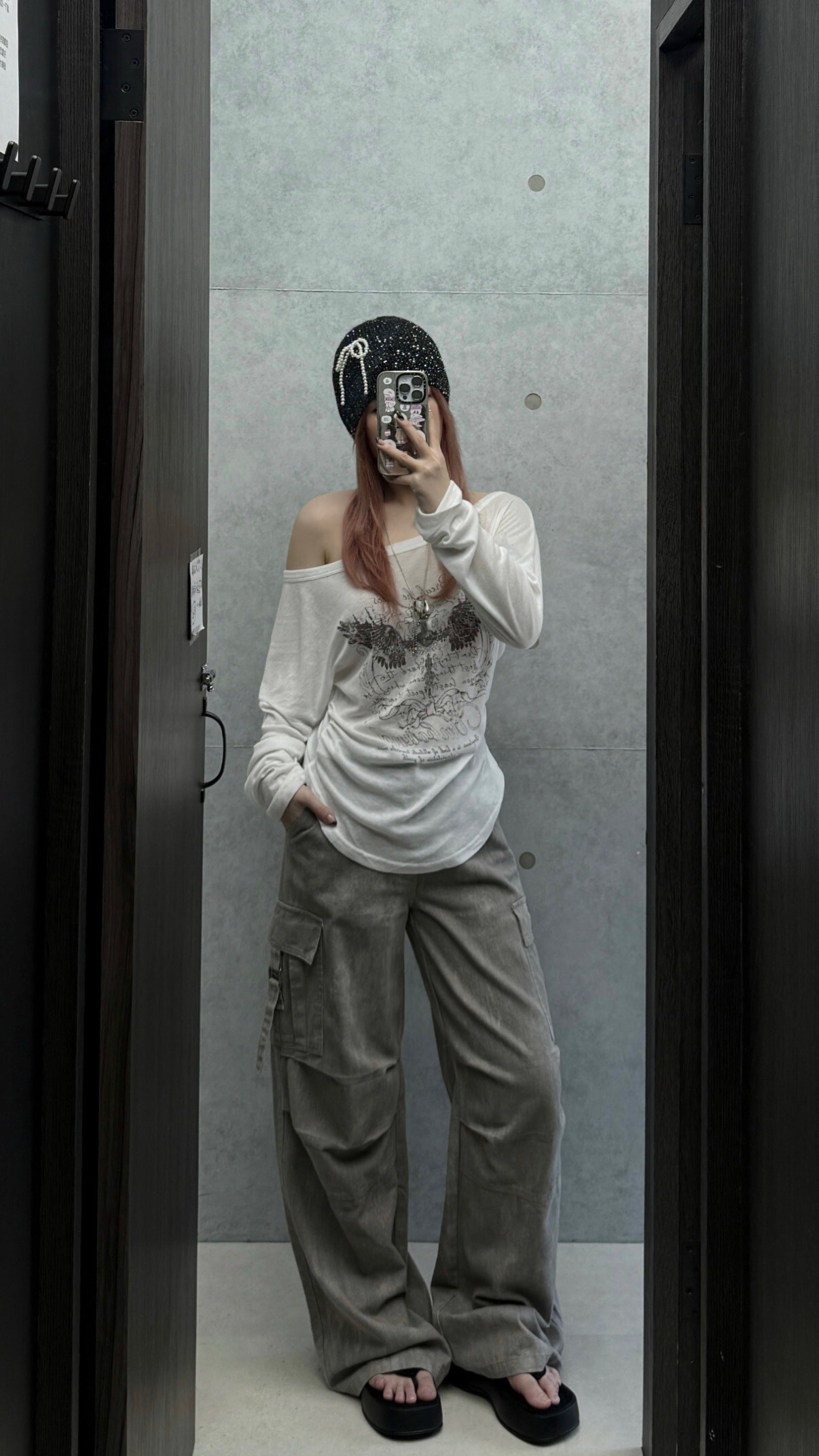 mmb復古印花防曬薄長T