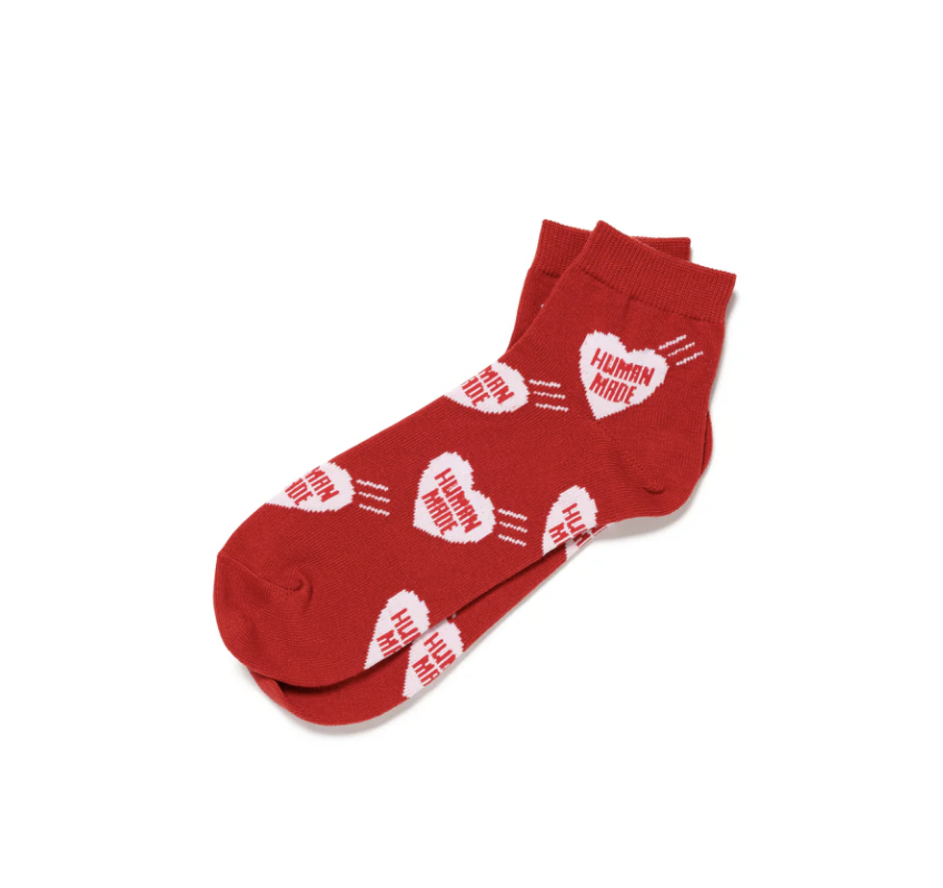 【HUMAN MADE】短款HEART SOCKS