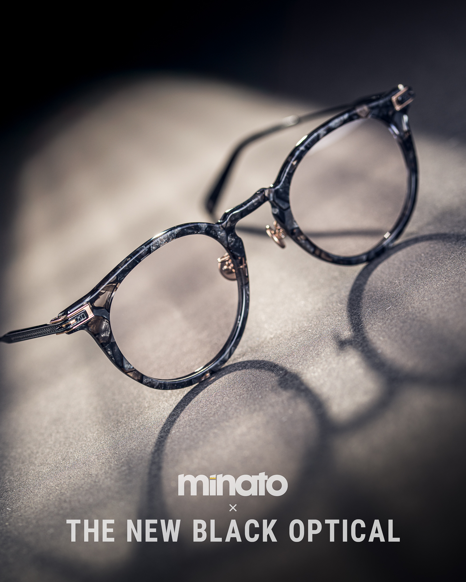 【 Minato X The New Black Optical 】 Filton X Minato X The New Black Optical 「A1 」 Grey marble 灰雲石玳瑁色