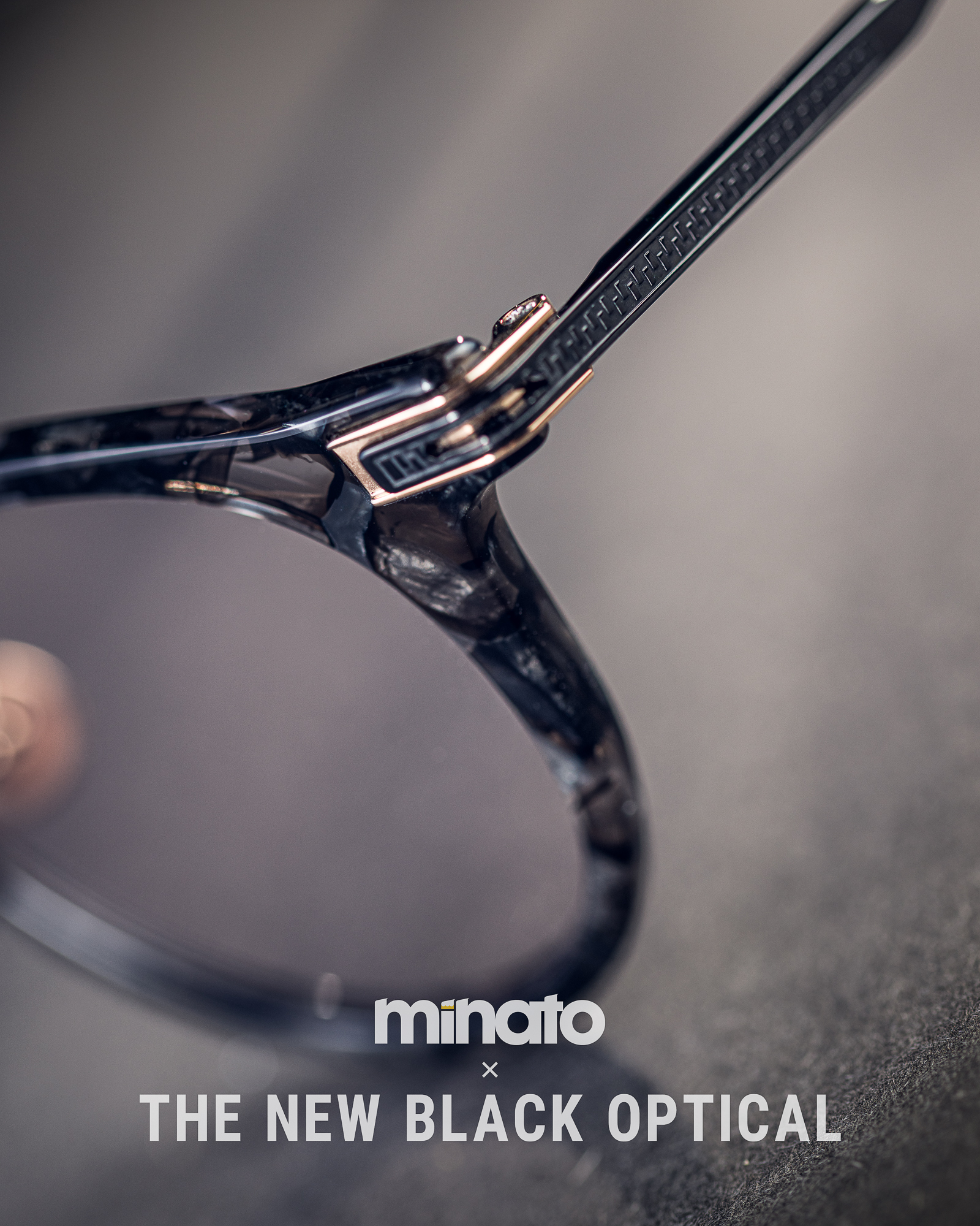 【 Minato X The New Black Optical 】 Filton X Minato X The New Black Optical 「A1 」 Grey marble 灰雲石玳瑁色